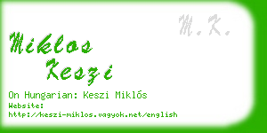 miklos keszi business card